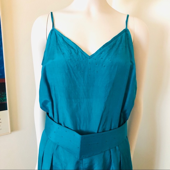 Vintage silk high waisted jogger jumpsuit - Picture 3 of 11